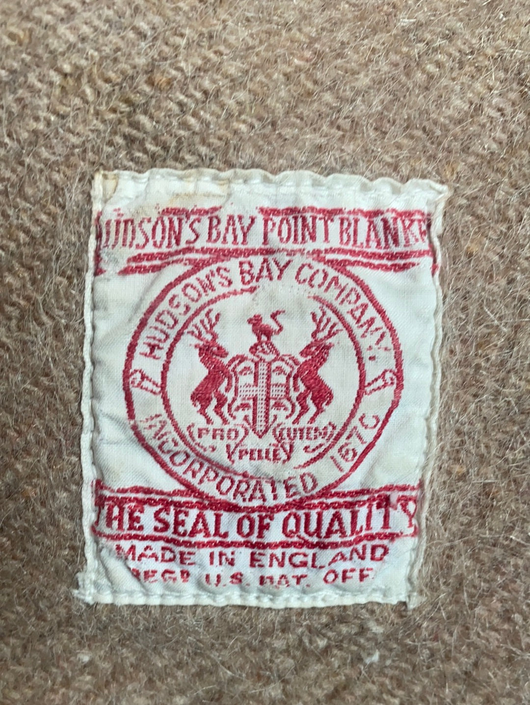 1930s Vintage Hudson Bay 3.5 Point Blanket