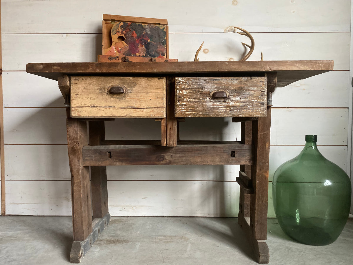 Salvaged Wood Workbench
