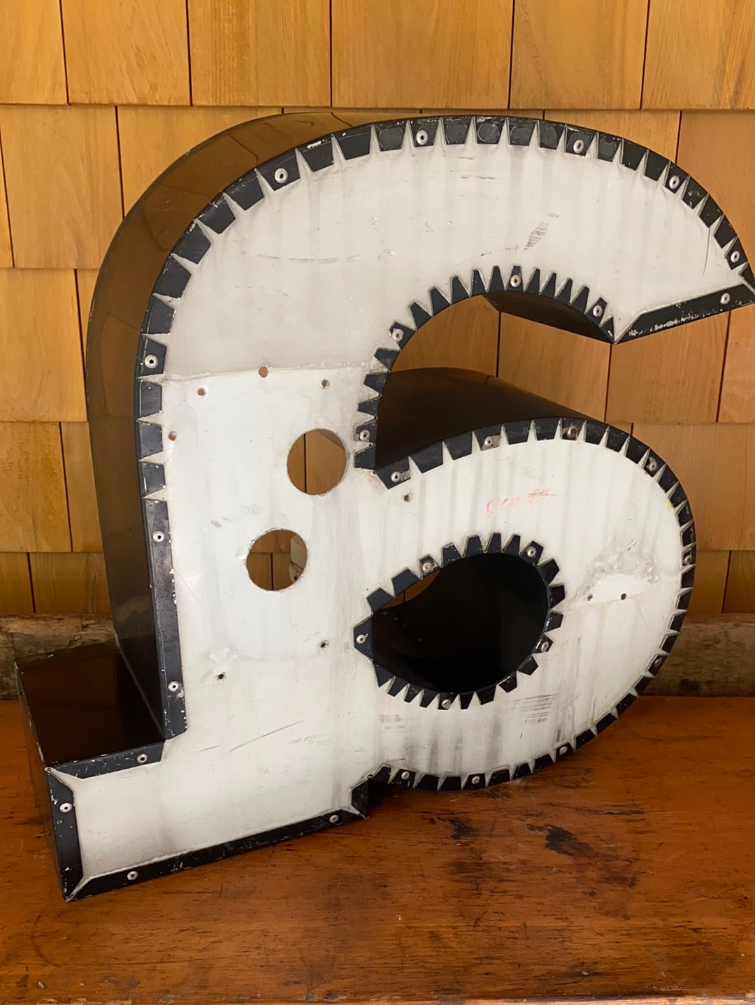 Salvaged Metal Letter - a