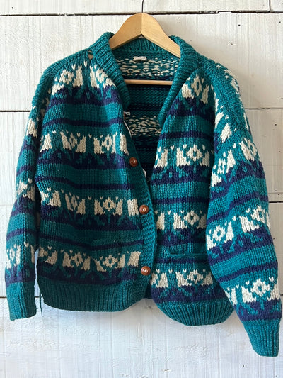 Vintage Wool Cardigan Sweater