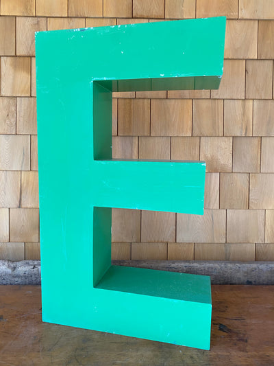 Salvaged Metal Letter E
