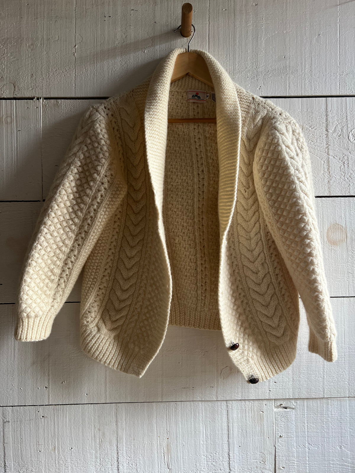 Vintage Wool Fishermen's Cardigan