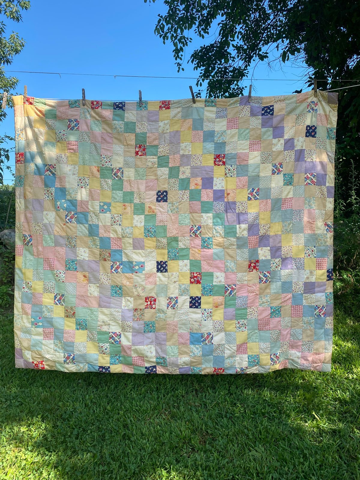 Vintage Handmade Patchwork Quilt