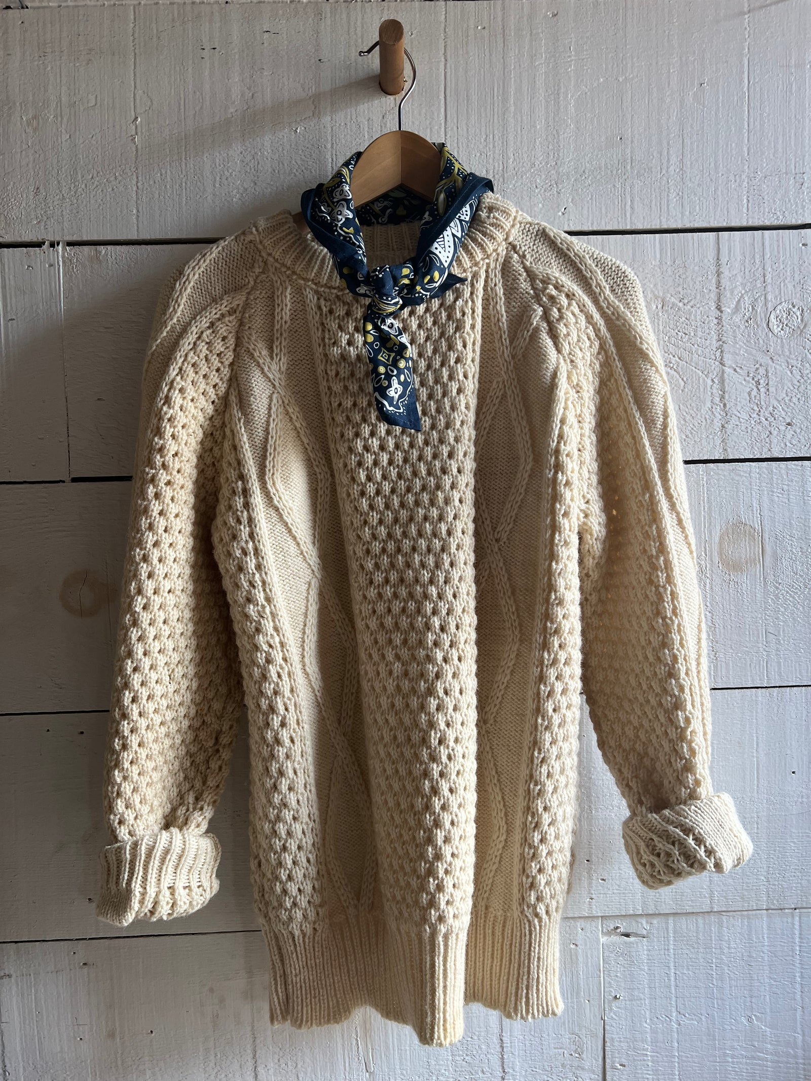 Vintage Wool Fishermen's Pull Over Sweater