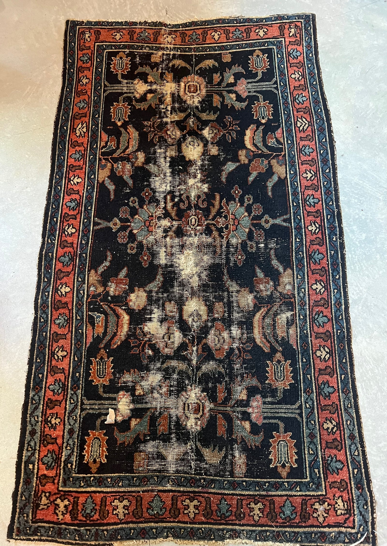 Vintage Worn In Rug