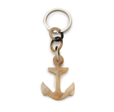 Hand Carved Anchor Key Chain