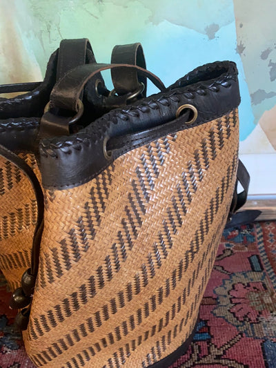 Brown Woven Ditty Bag