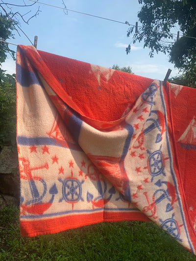 Vintage Sailboat Camp Blanket