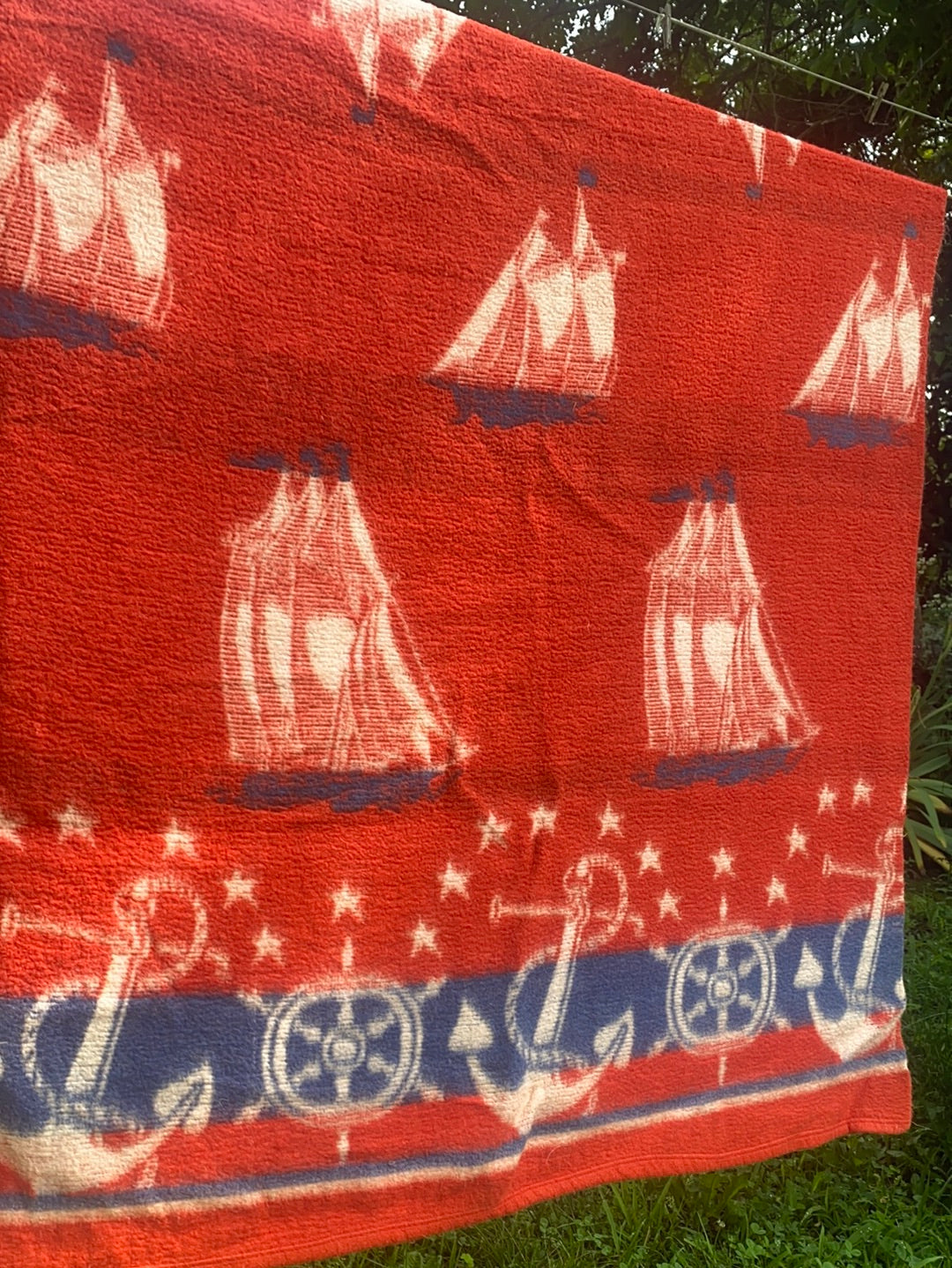 Vintage Sailboat Camp Blanket