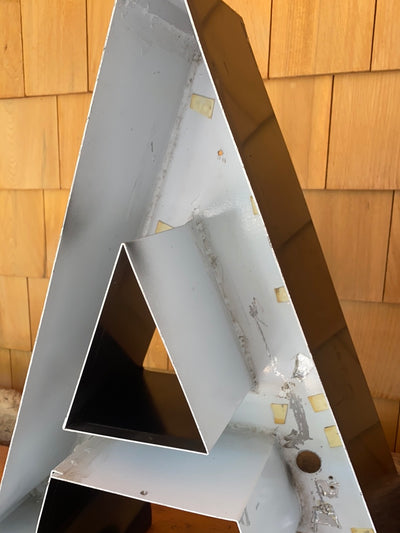 Salvaged Metal Letter - A