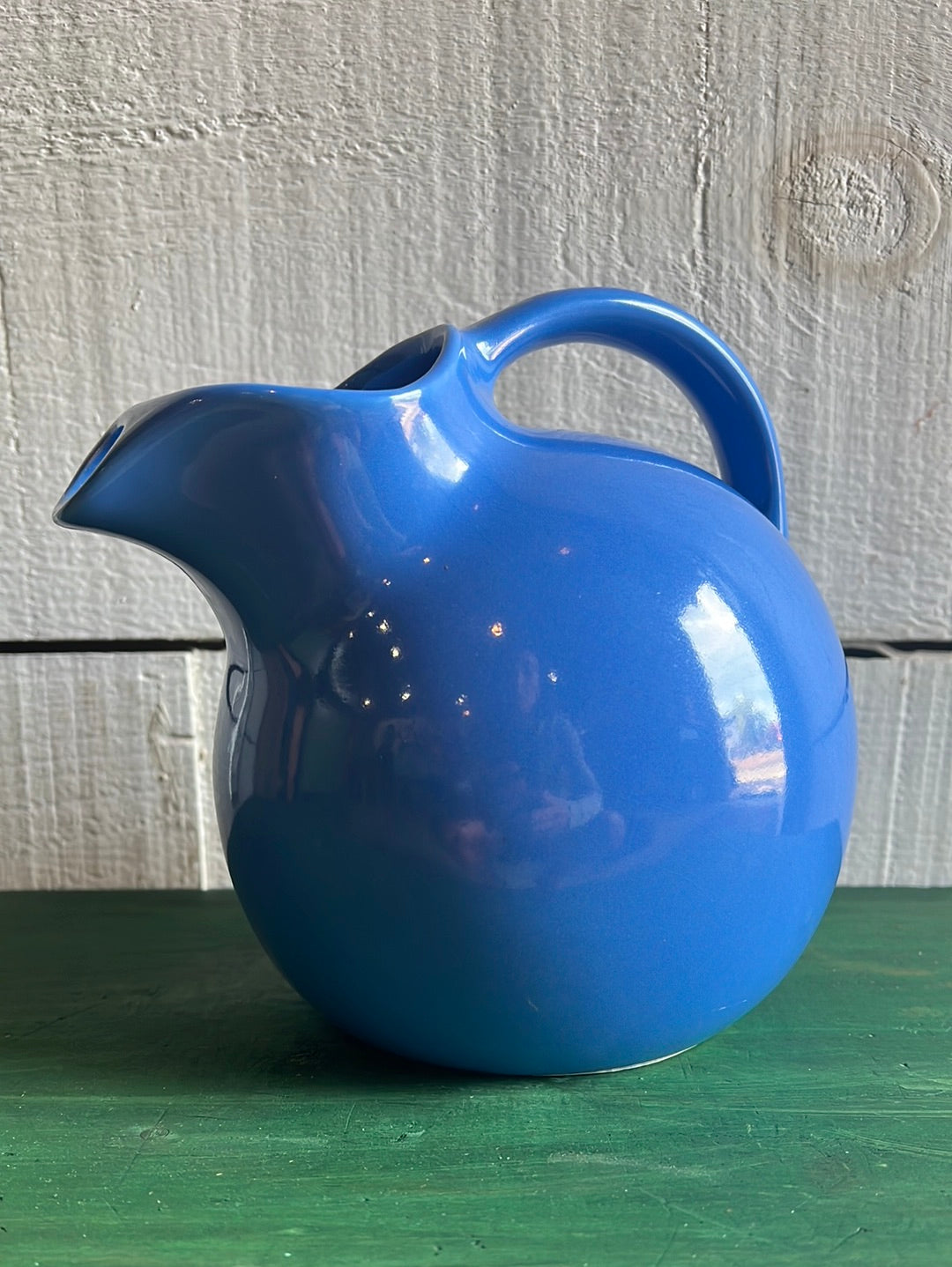 Round Pottery Pitcher- Cobalt Blue