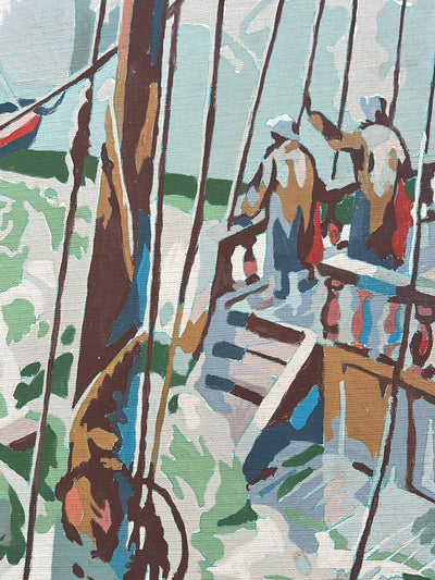 Vintage Paint by Numbers - On A Sailboat