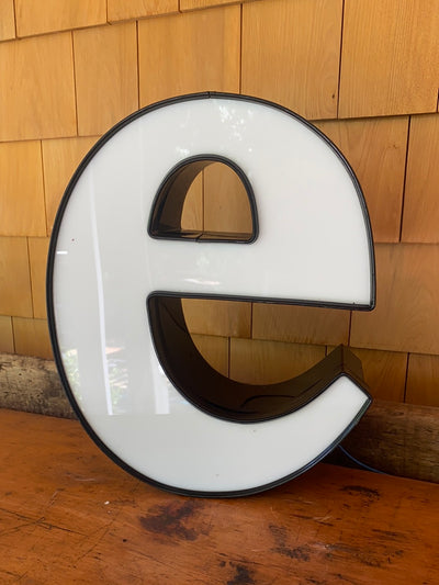 Salvaged Metal Letter - e