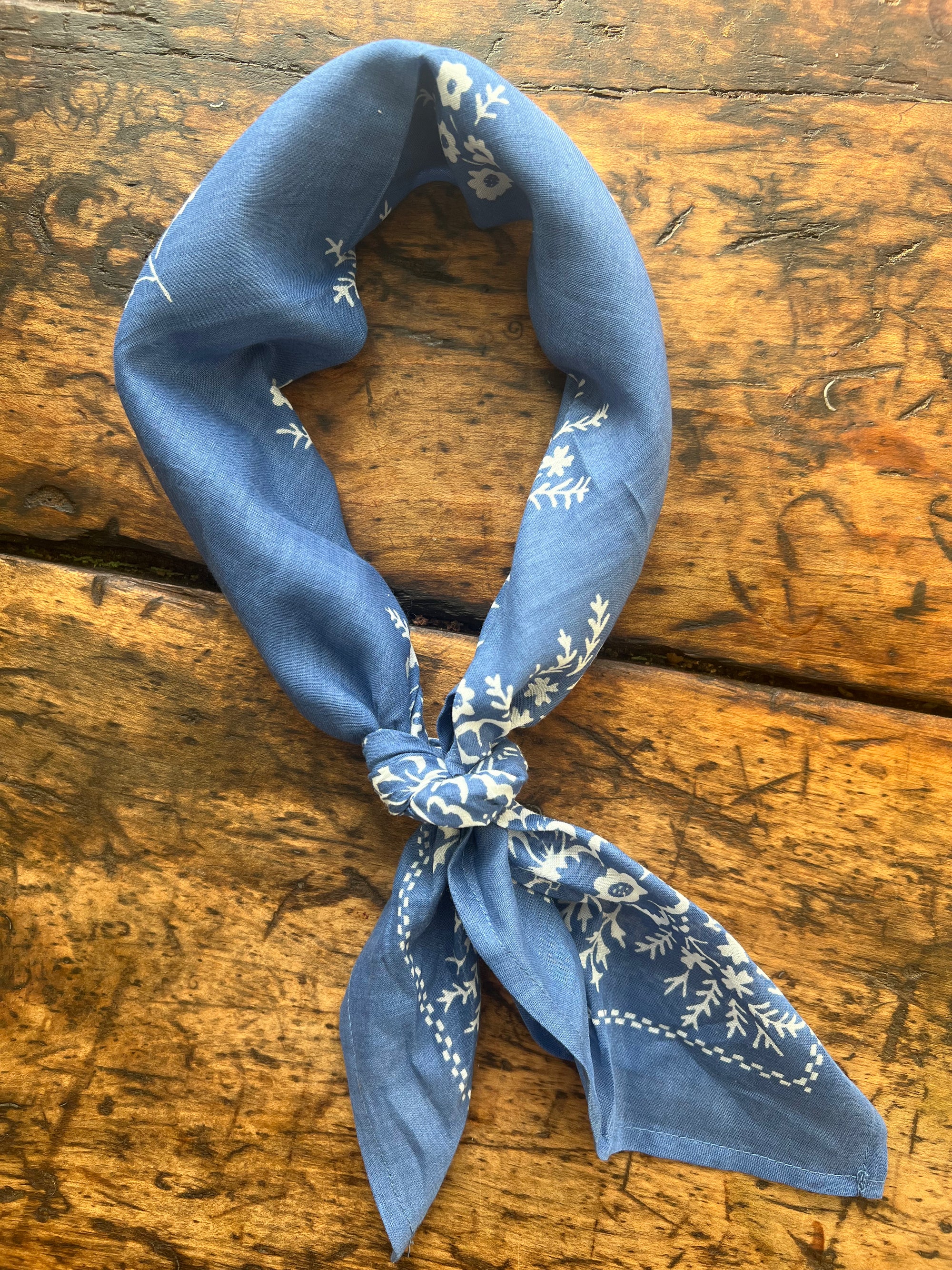 Cotton Field Bandana - Azure Blue