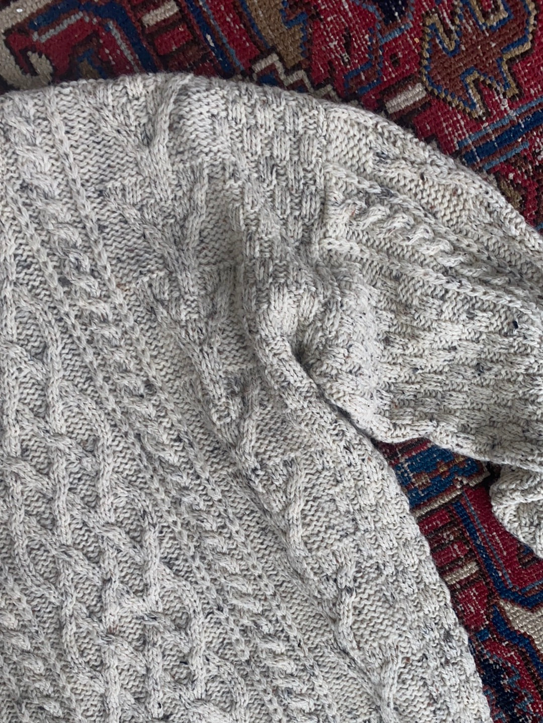 Vintage Irish Knit Pullover Sweater - Speckled