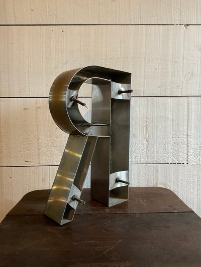 Salvaged Metal Letter - R