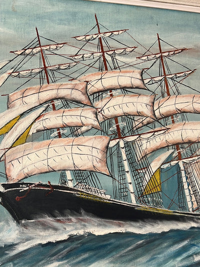 Vintage Ship  Painting
