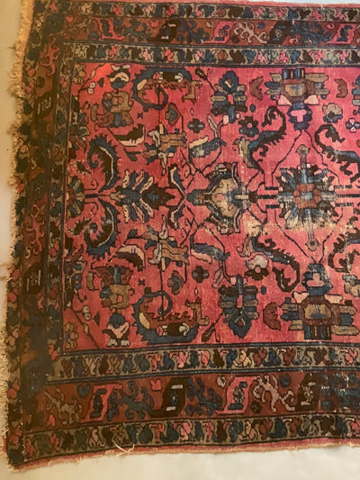 Vintage Rug: Pink & Blue