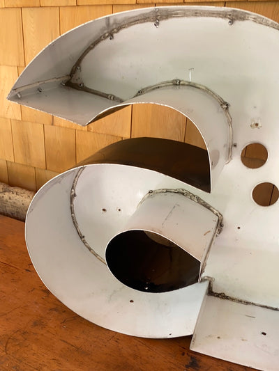 Salvaged Metal Letter - a