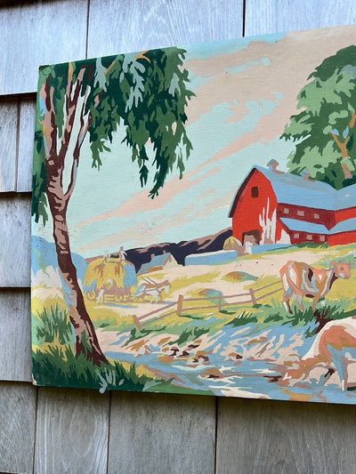 Vintage Paint by Numbers - Red Barn