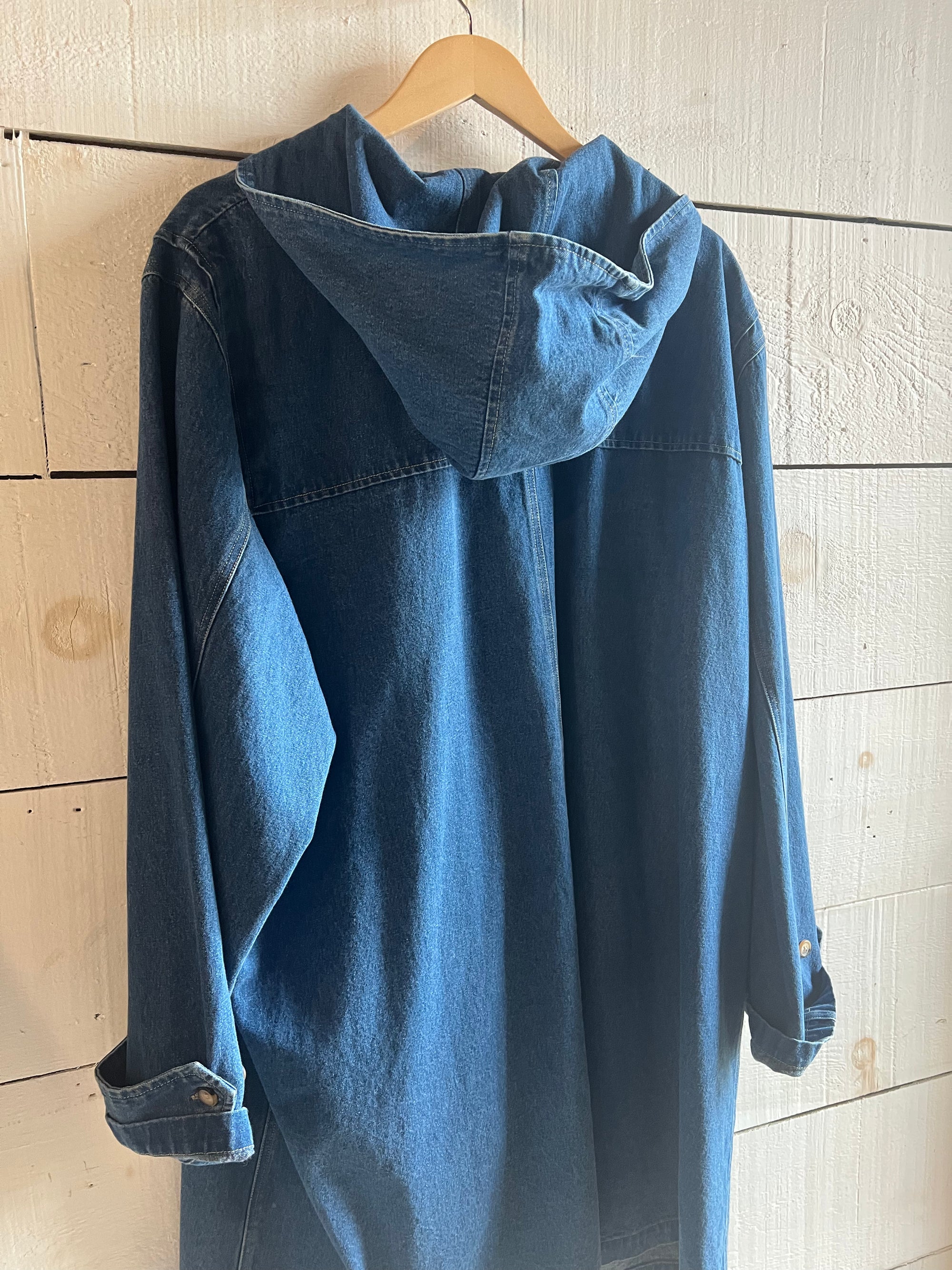 Vintage Denim Toggle Coat- XXXL