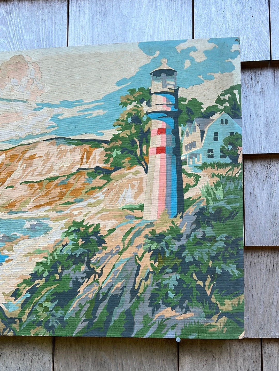 Vintage Rocky Coast + Light House Paint by Numbers