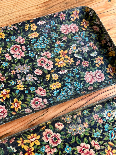 Vintage Flower Tray - Black