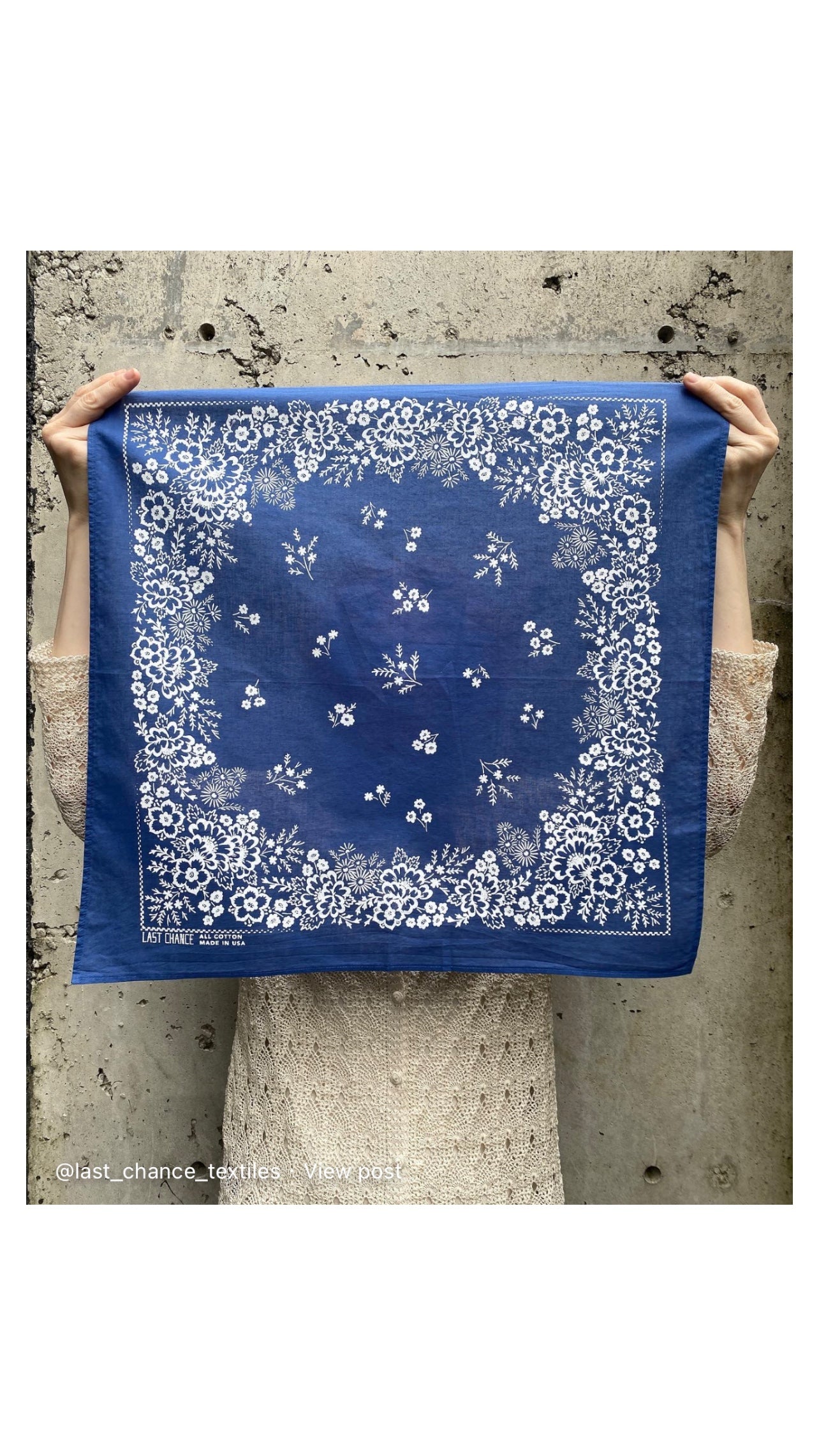 Cotton Field Bandana - Azure Blue
