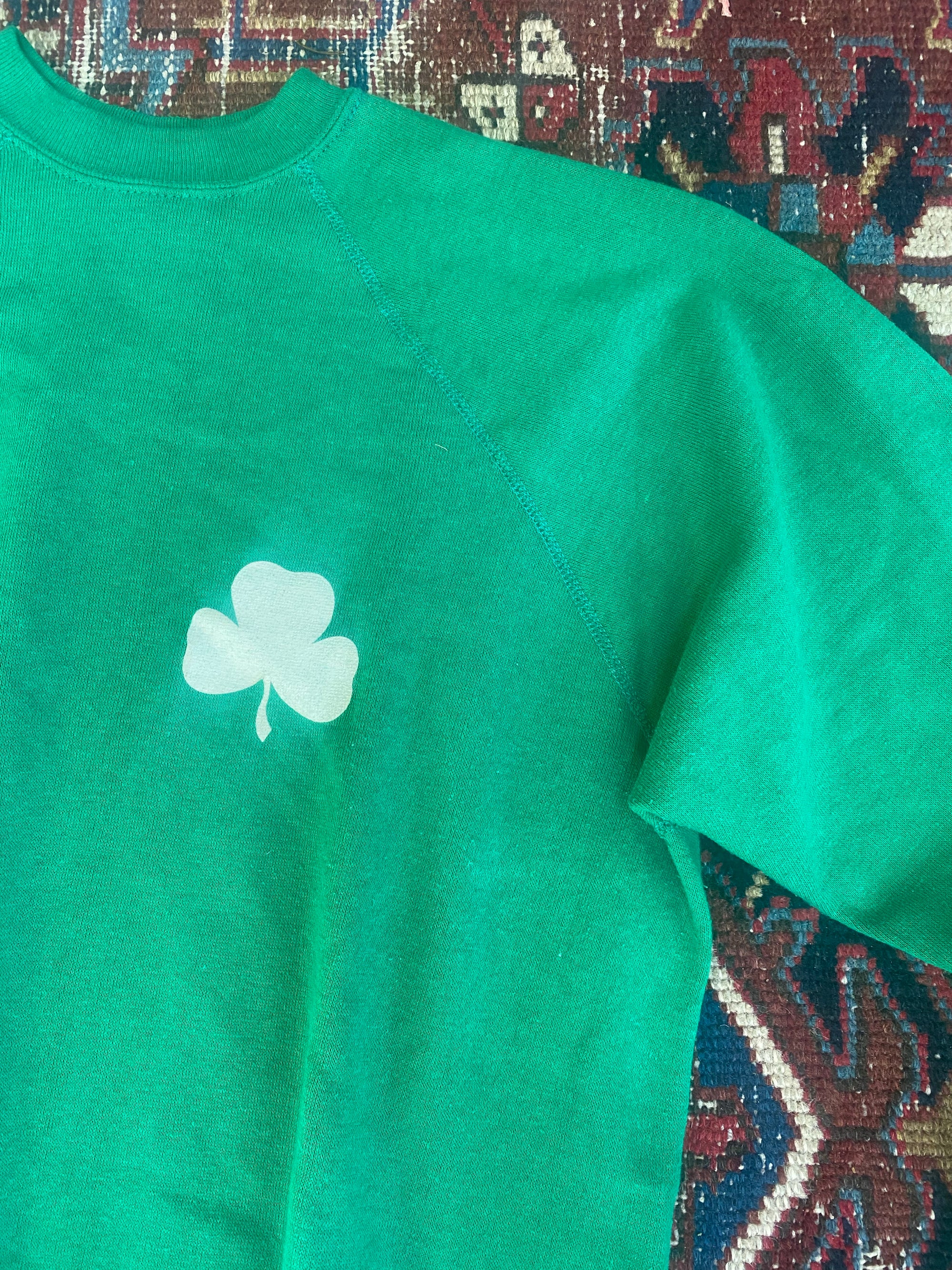 Vintage Green Shamrock Crewneck