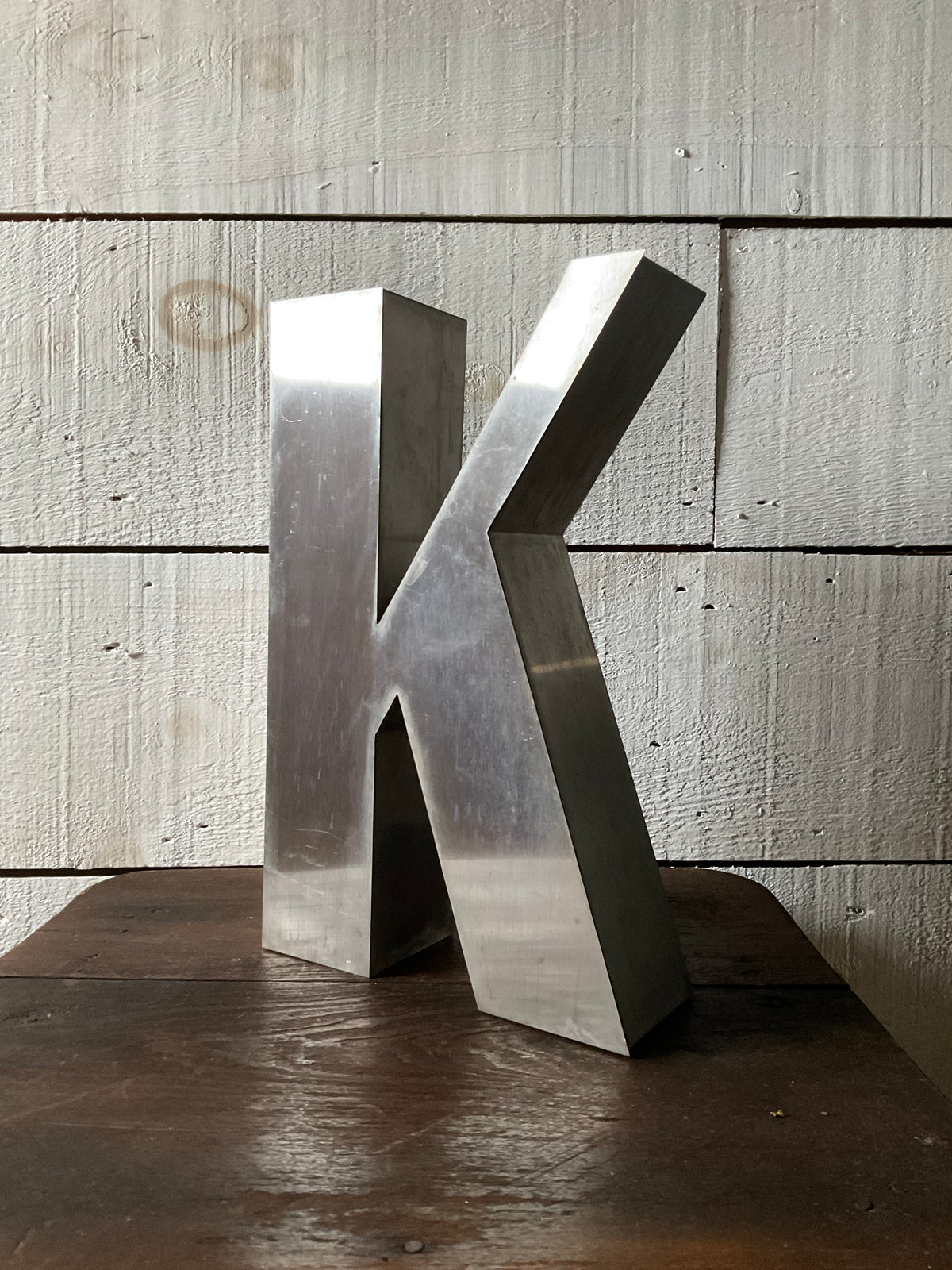 Salvaged Metal Letter - K