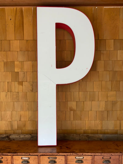 Salvaged Metal Letter - P