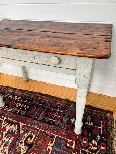 Vintage Pine Farm Table w/ Drawer