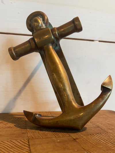 Vintage Brass Anchor Door Knocker