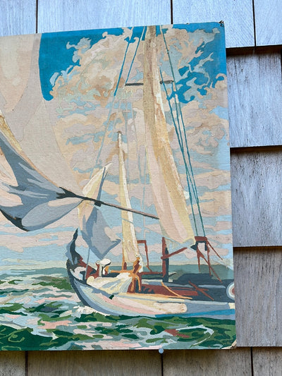 Vintage Sailboats Paint by Numbers