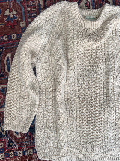 Vintage Irish Knit Pullover Sweater