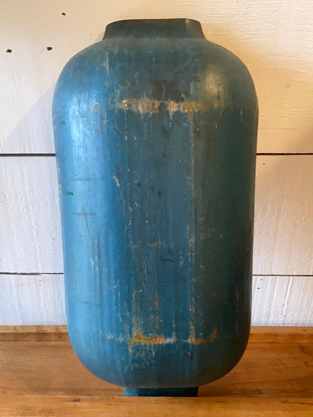 Antique Wooden Dough Bowl - Painted