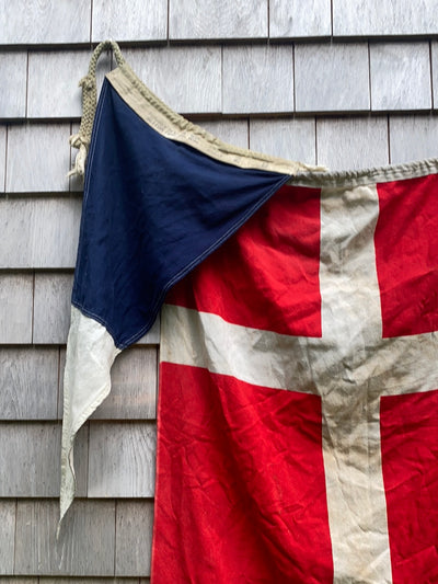 Vintage Nautical "Number 4" Signal Flag