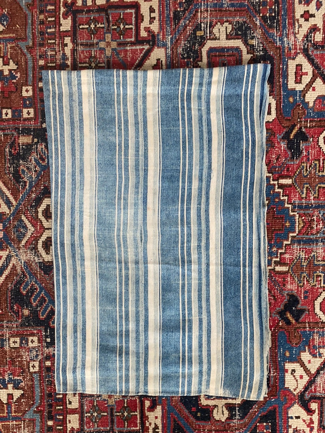 Vintage Indigo Textile - Striped