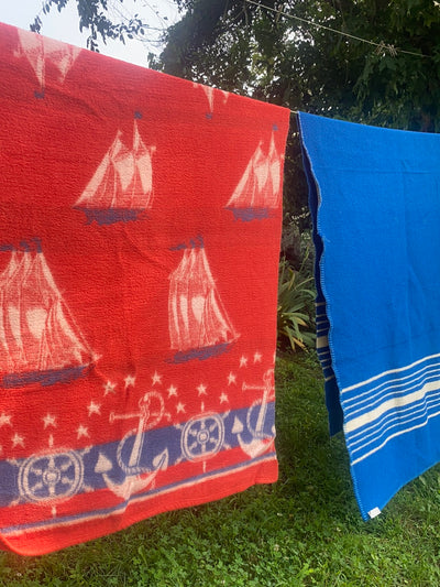Vintage Sailboat Camp Blanket