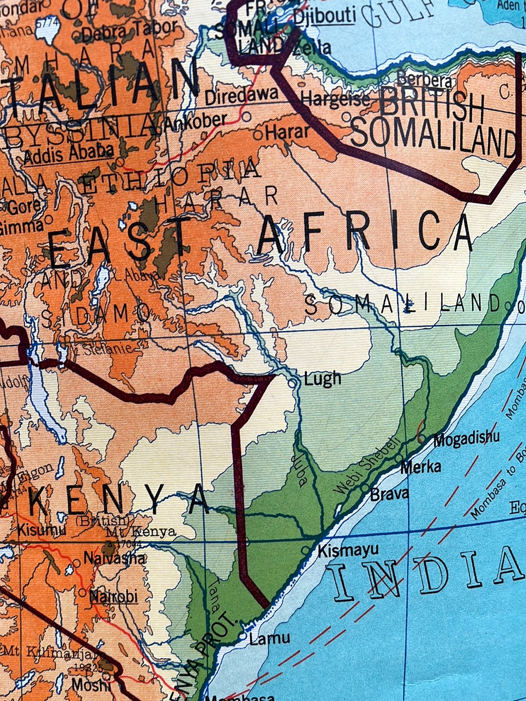 Map of Africa 1940