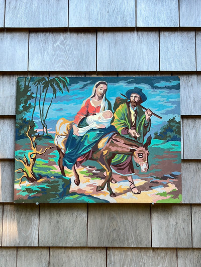 Vintage Paint by Numbers - Baby Jesus on a Donkey