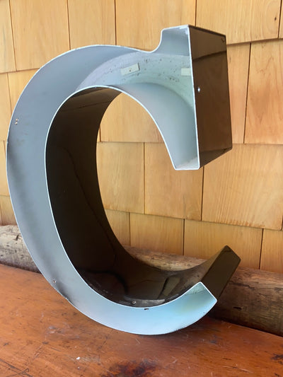 Salvaged Metal Letter - c