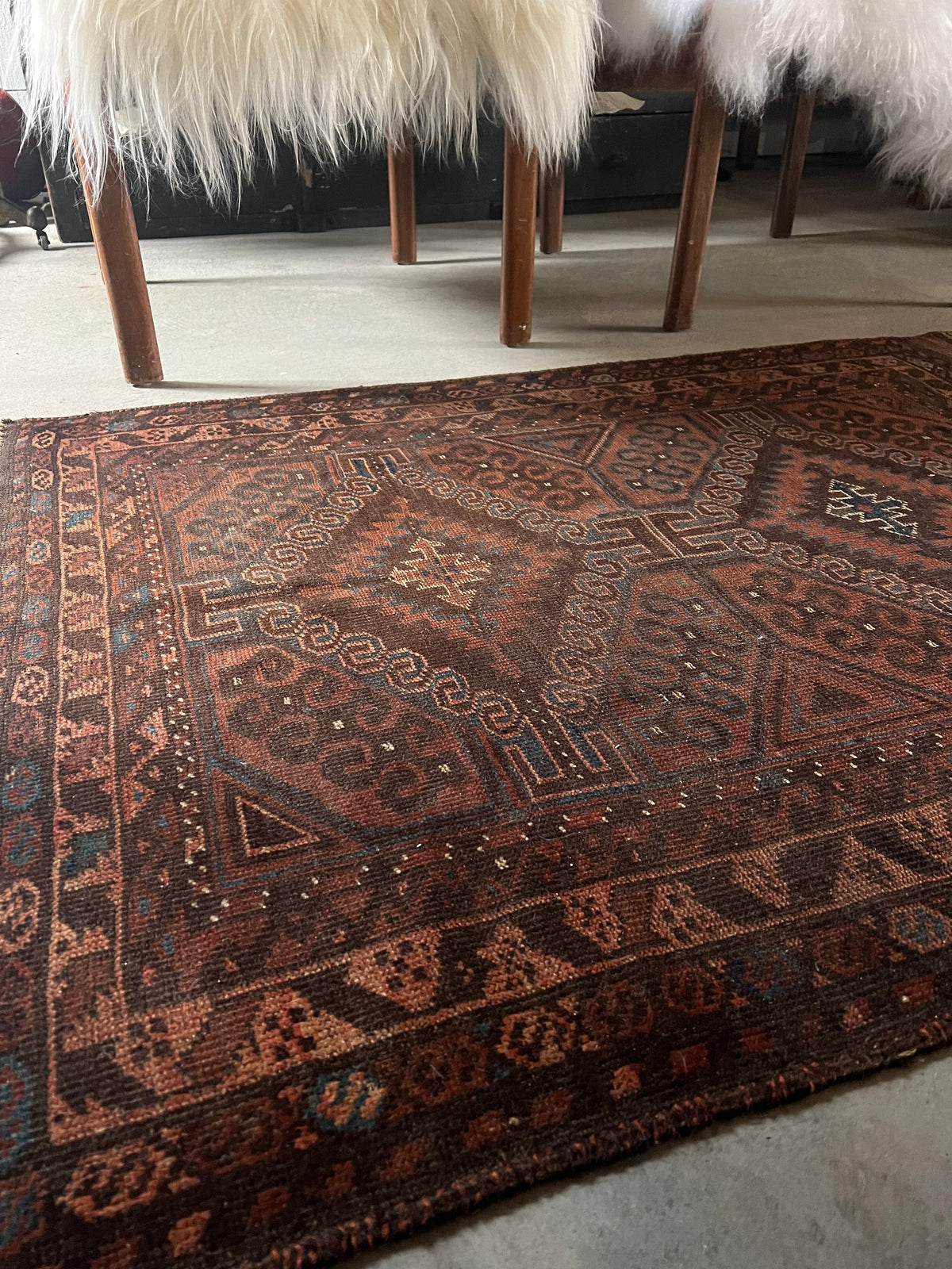 Vintage Hand Woven Rug