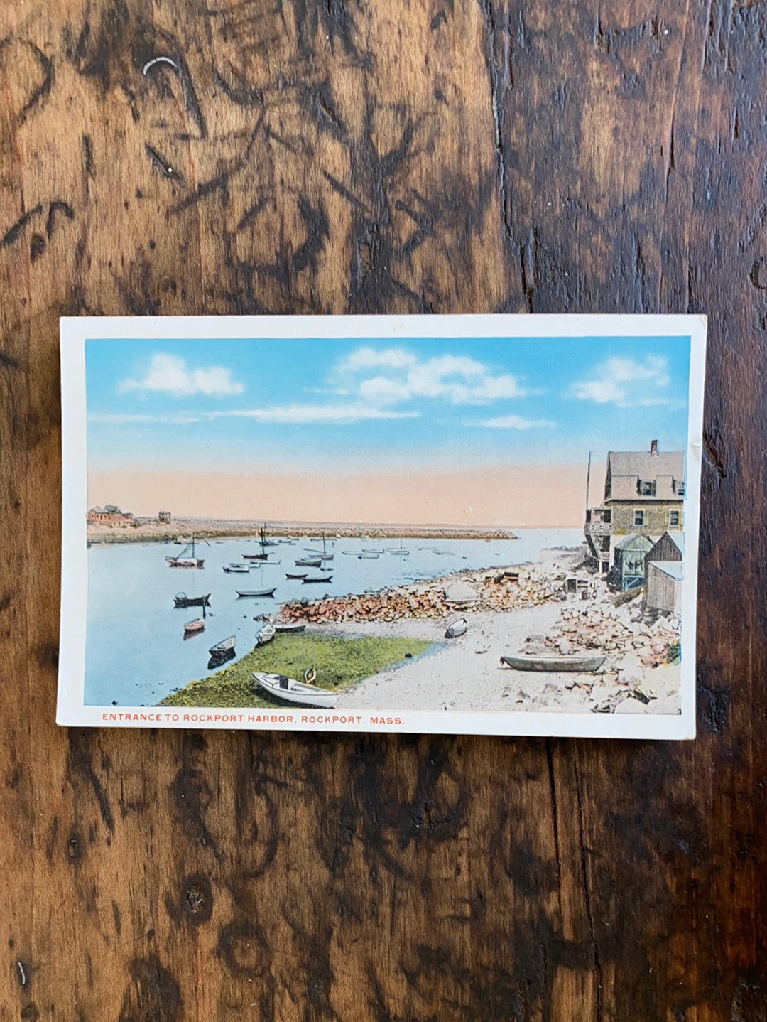 Vintage Rockport Harbor Post Card