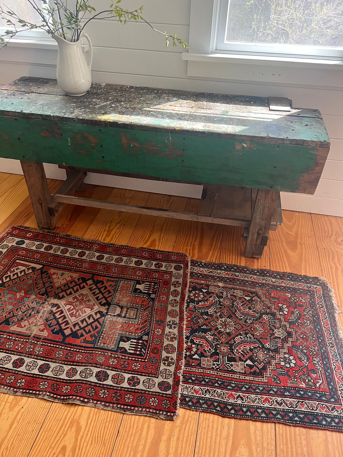 Vintage Worn In Scatter Rug