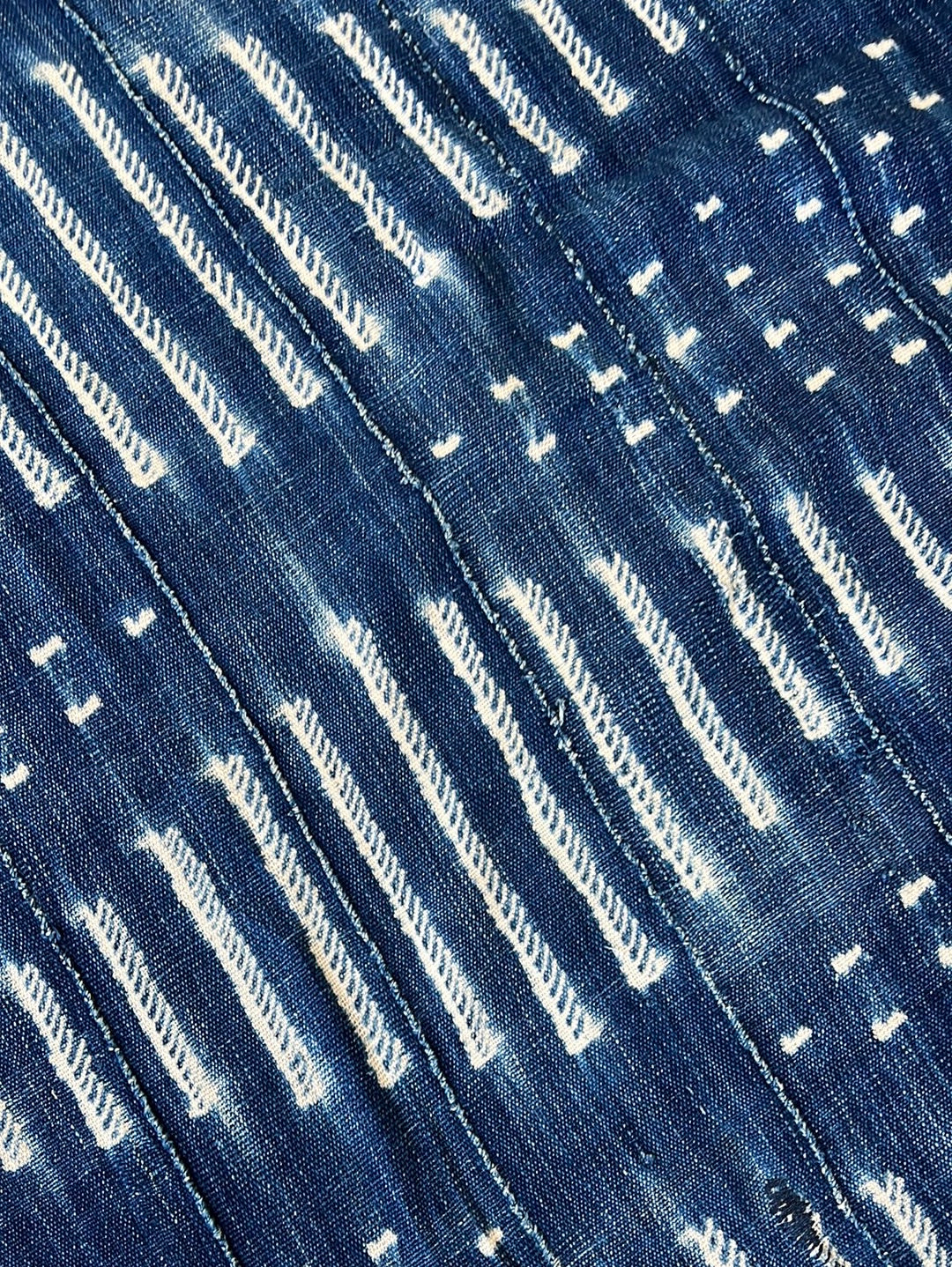 Vintage Indigo Textile - Diamond Pattern