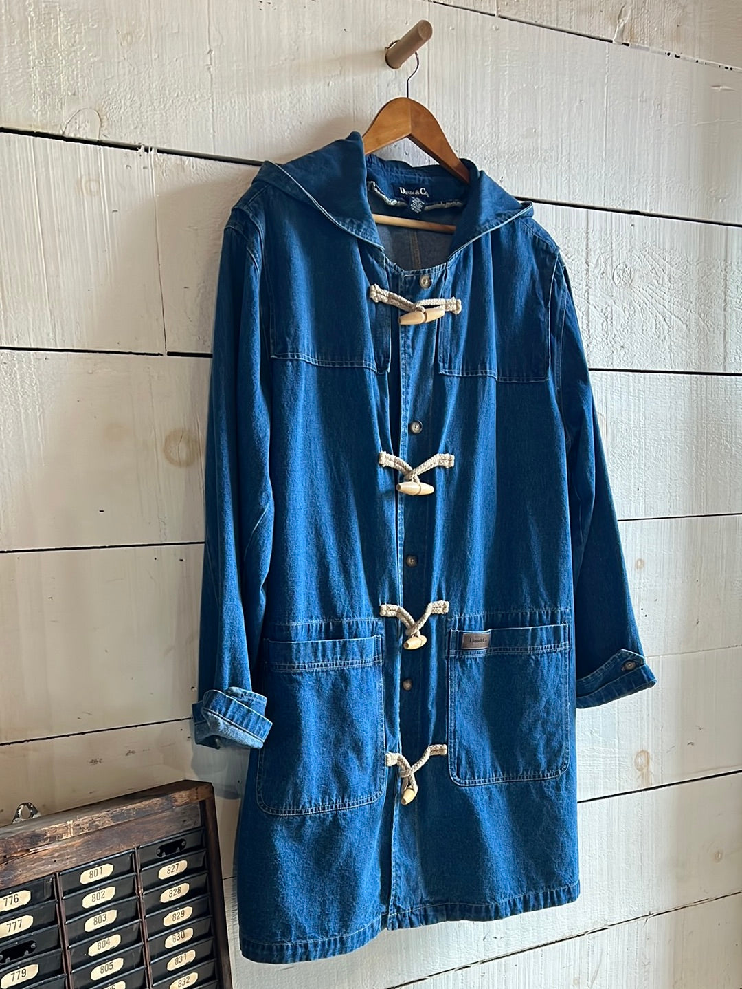 Toggle Denim Coat by Denim & Co
