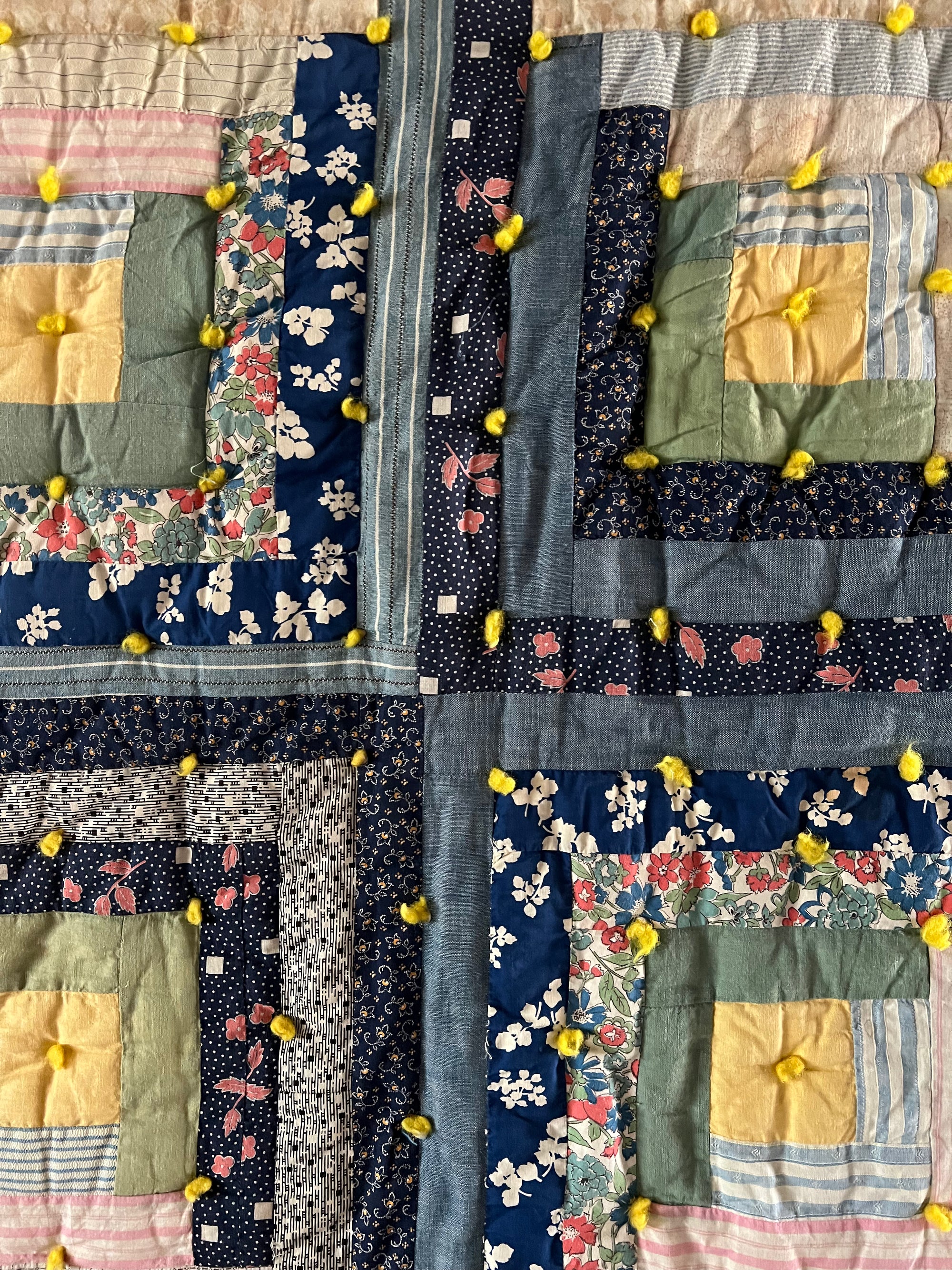 Vintage Log Cabin Quilt