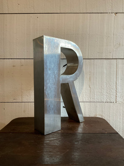 Salvaged Metal Letter - R