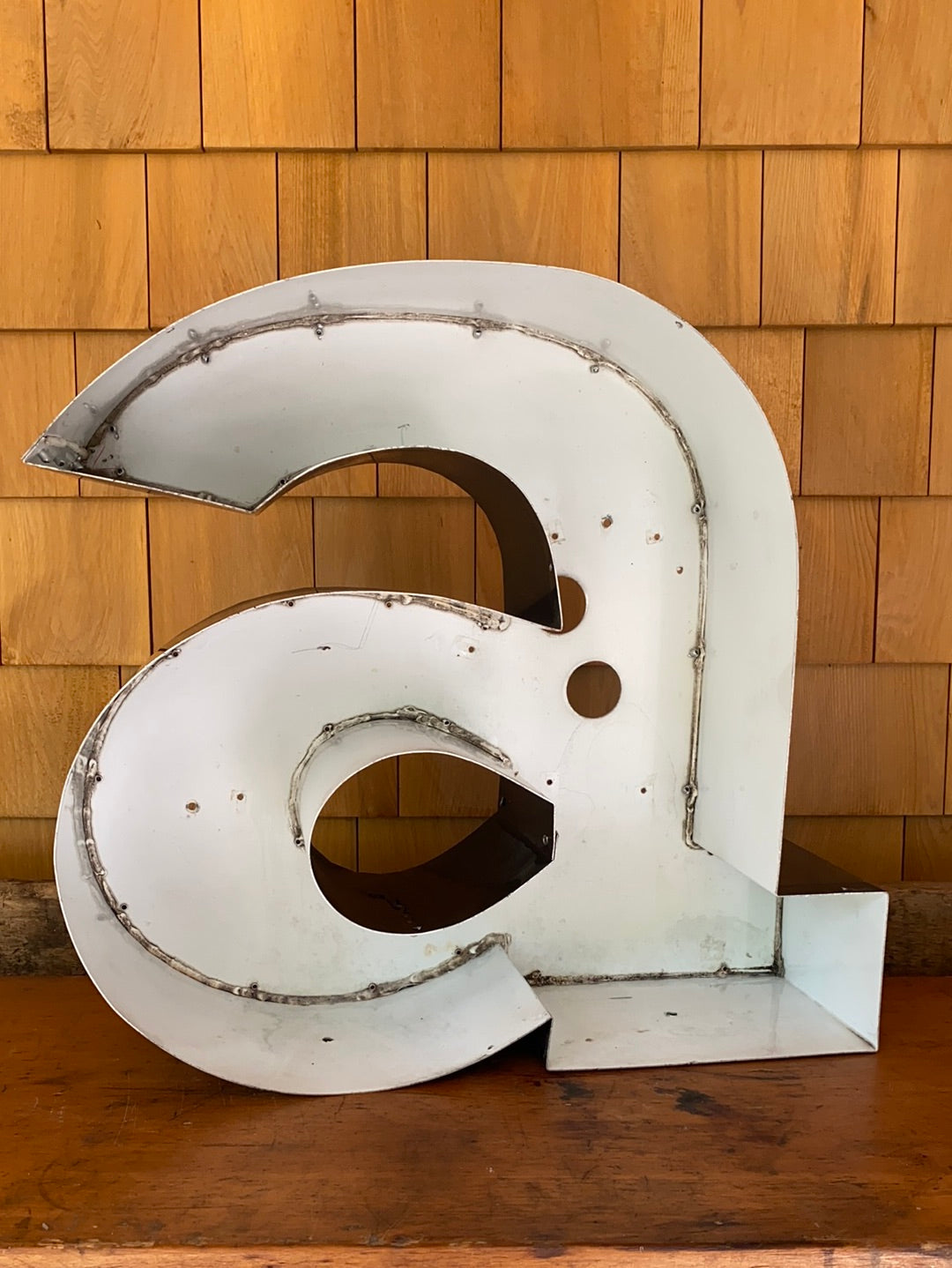 Salvaged Metal Letter - a